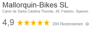 Google Rezensionen Mallorquin-Bikes
